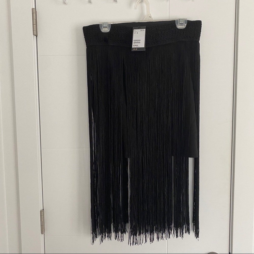 Fringe Mini Skirt